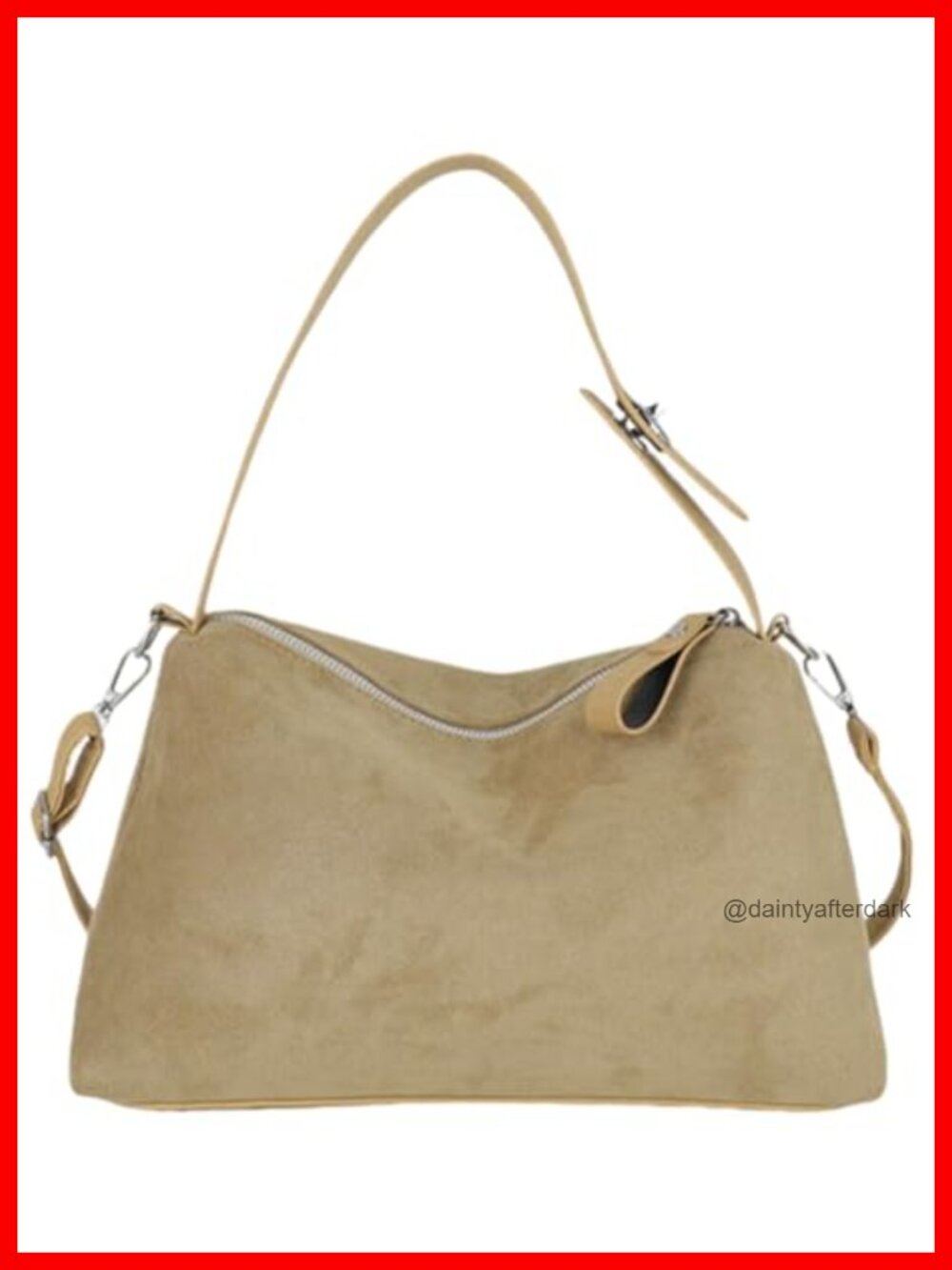 Suede Velvet Tote Bag Vintage Crossbody Shoulder Handbag Fall Winter